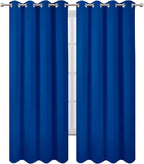 Blackout Curtains 52 x 90 Inch Long Royal Blue Curtains Set of 2 Panels Room - Image 2