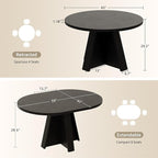 iPormis 43.3in-59in Extendable Round Dining Table - Image 2