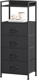 Somdot Nightstand with 4 Drawers, Vertical Storage Tower Fabric Dresser by Somdot