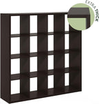 Furinno Cubicle Book Shelf, 16-Cube Bookshelf, Extra Thick Frame Reversible - Image 7