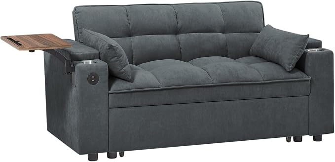 oaaktu 65''Convertible Sleeper Sofa Bed, 3-in-1 Pull Out Couch Bed - Image 6
