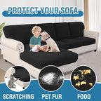 H.VERSAILTEX Sectional Couch Covers 8 Pieces Stretch Sofa Covers - Image 7