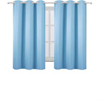 Sky Blue Blackout Curtains 42 x 54 Inch Length Set of 2 Panels Grommet Bedroom - Image 2