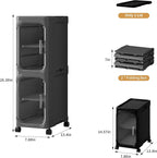 2-Tier Narrow Storage Cabinet, Slim Bathroom Storage Cabinet - Image 2