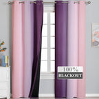 Pink and Purple Ombre Blackout Curtains - Image 2