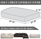 LA MEACK Couch Cushion Cover Loveseat Cover or 2 Seat Sofa Cover Washable - Image 6