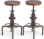 Topower Antique Vintage Industrial Barstool Solid Wood Water Pipe Fire Hydrant by Topower