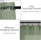 Sage Green Sheer Curtains 84 Inches Long 2 Panels Set - Image 3