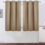 Natural Blackout Curtains/38 x 54 Inch/Set of Two Panels Grommet Living Room by Lemomo