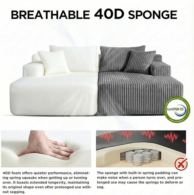 SYTOPIA Loveseat Chaise Lounge - Image 5