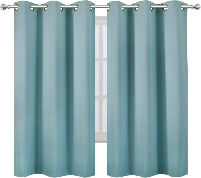 Stone Blue Thermal Blackout Curtains/38 x 63 Inch/Set of 2 Panels Room - Image 2