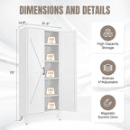 Yizosh Metal Storage Cabinet - Image 2