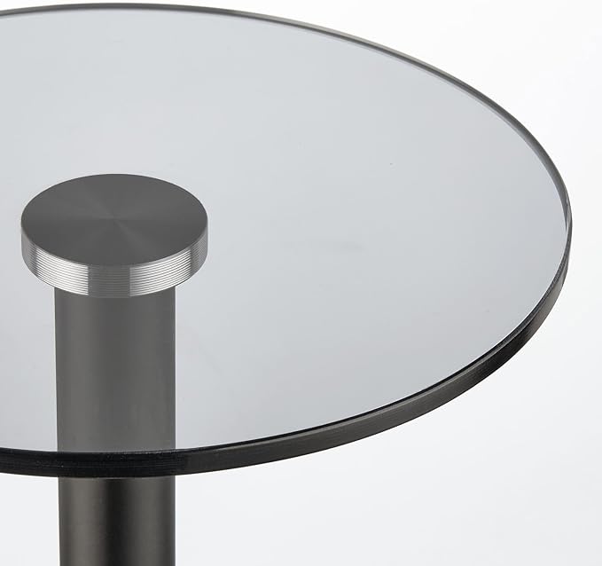 mDesign Glass Top Side/End Drink Table - Image 5