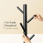 Pipishell Sturdy Wooden Coat Stand, 3 Adjustable Sizes Coat Tree - Image 5