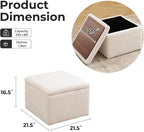 Cube Storage Ottoman, Chenille Ottoman Foot Stools, Ottoman Footstool - Image 2