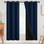 SimpleHome Navy Blue 100% Blackout Curtains Room Darkening Living Room 72 | by SimpleHome