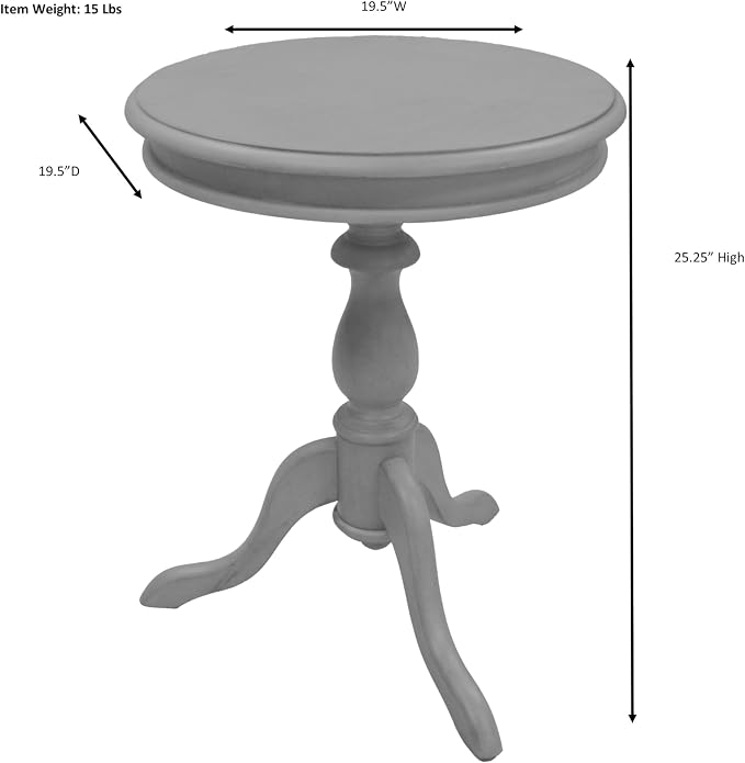 Carolina Classics Gilda Side Table in Antique Ivory - Image 3