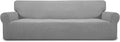 Easy-Going Stretch 4 Seater Oversized Sofa Couch Cover Light Gray | 1-Piece by Easy-Going