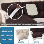 H.VERSAILTEX Sectional Couch Covers 8 Pieces Stretch Sofa Covers - Image 6