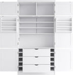 VilroCaz 80.1'' Tall Freestanding Kitchen Pantry Storage Cabinet Cupboard - Image 6