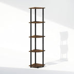 Furinno Turn-N-Tube Storage Shelves, 5-Tier Book Shelf, Corner Shelf, Toolless - Image 4