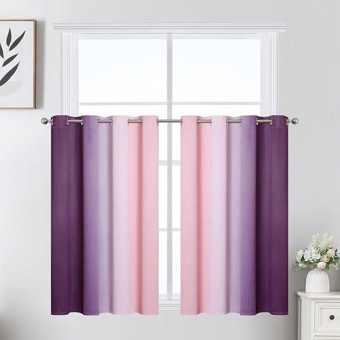 Pink and Purple Ombre Blackout Curtains by ESTELARTEXTILER