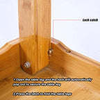 Foldable Bamboo Table, Japanese-Style Household Square Low, Computer Table - Image 6