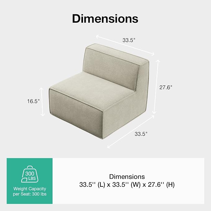 Novilla Modular Sectional Sofa, No Assembly Cloud Sectional Couch - Image 2