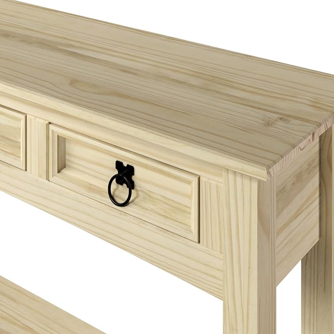 Furniture Dash Solid Wood Hall Table Console 47.9" W, 12.6" D, 28.8" H - Image 7