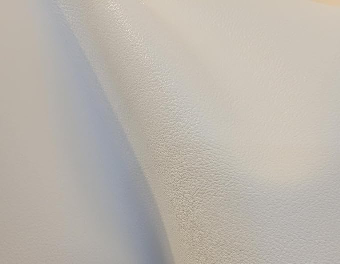 NAT Leathers | White Soft Faux Vegan Leather PU | 1 Yard Cut by The Yard | by NATLeathers