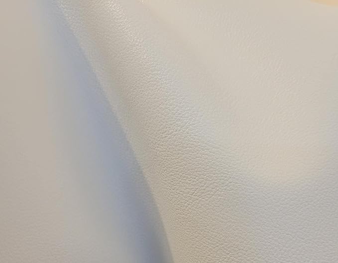 NAT Leathers White Soft Faux Leather Fabric Sheet PU Sold by The Yard Synthetic - Image 4