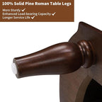 Solid Wood Retro Curved Console Table - Image 7