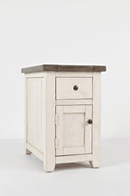 Jofran Madison County Pine Farmhouse Chairside Table - Image 9