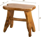 Natural Shape Solid Wood Stump Stool 20"x13"x18" Cedar Root End Table Rustic - Image 2