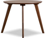 Furniture of America Callum Mid-Century Modern Solid Wood 2 Piece Brown Round - Image 13