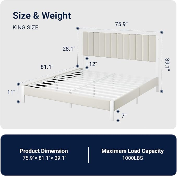 Avenco King Size Bed Frame - Image 2