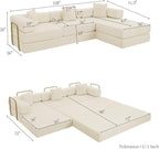 HANXIN 108" Modular Sectional Sofa, Futon Convertible Sofa Bed, Oversized - Image 2