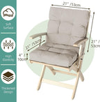 Outdoor Chair Cushions Set of 2, High Back Soft Seat Pad - Image 9