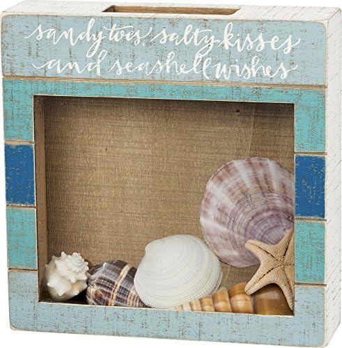 Primitives by Kathy Home Décor Shell Holder, 10" Square x 2.25", Multicolor by PrimitivesbyKathy