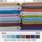 Yakamok Room Darkening Curtains 42x72 inch Length Light Beige-Living Room | 2 - Image 2