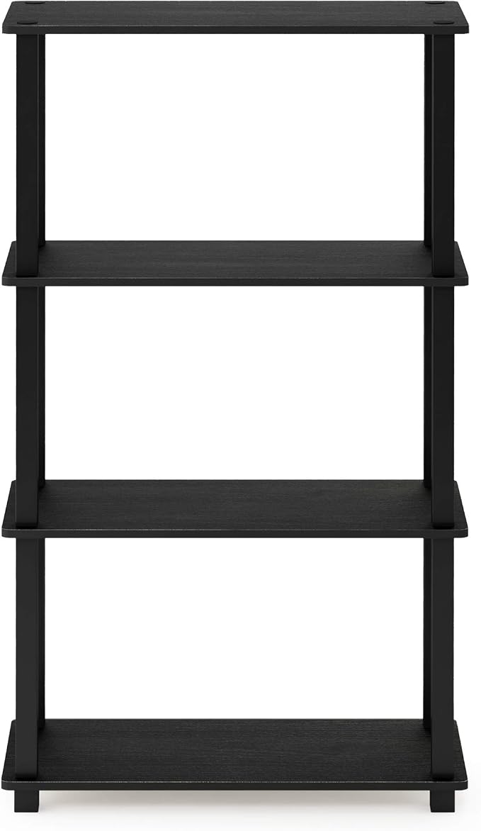 Furinno TURN-S-TUBE Storage Shelves, 4-Tier Book Shelf, Corner Shelf, Toolless - Image 5