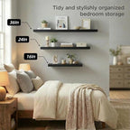 SAUMONIERES Floating Shelves Wall Shelf Solid Wood - Image 5