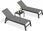 PURPLE LEAF Patio Chaise Lounge Set 4 Pieces Aluminum Outdoor Lounge Chairs - Image 9