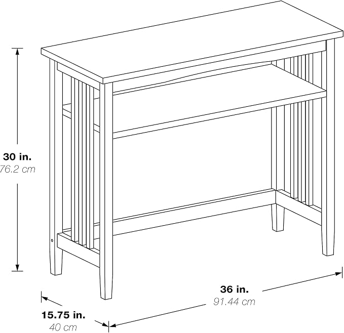 OSP Home Furnishings Sierra 36-Inch Sofa Table - Image 3