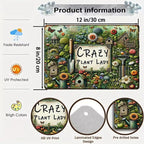 Bestylez Garden Gifts Vintage Gardening Signs Crazy Plant Lady Metal Sign for Home Garden Greenhouse Living Room Bedroom Yard Outdoor Decor 8X12 Inch (3359) - Image 2