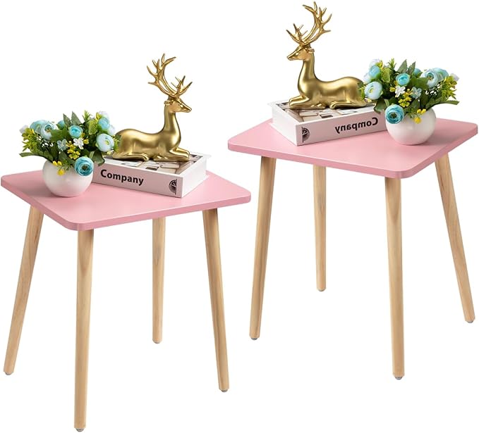 FORAOFUR Side Table Set of 2, Modern Side Table Accent Tables by FORAOFUR