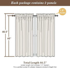 Chyhomenyc Hot Pink Sheer Curtains 45 Inch Long 2 Panels, Light Filtering Short - Image 3