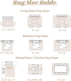 Round Rugs 6ft Washable Rug, Vintage Boho Medallion Rugs Non-Slip Soft Low Pile - Image 9