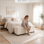 Storage Ottoman Bench for Bedroom, End of Bed Bench - Image 8
