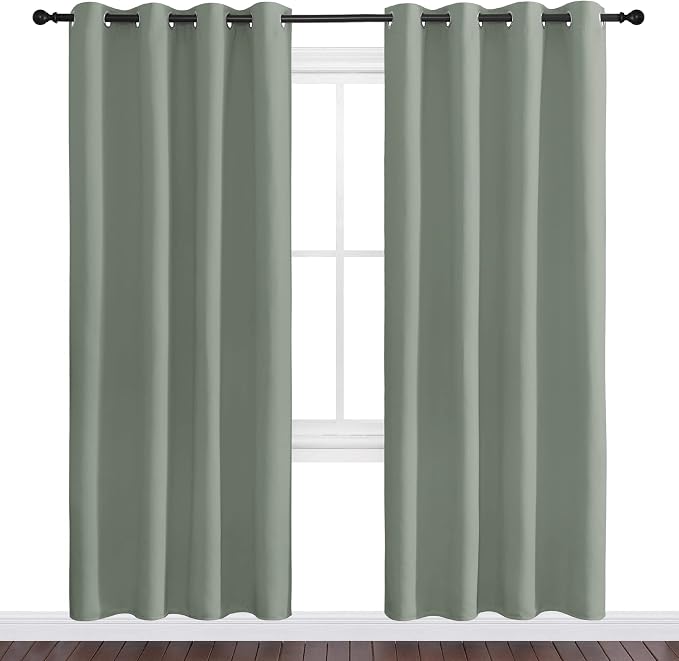 NICETOWN Sage Green Blackout Curtains 78" Long - Image 2